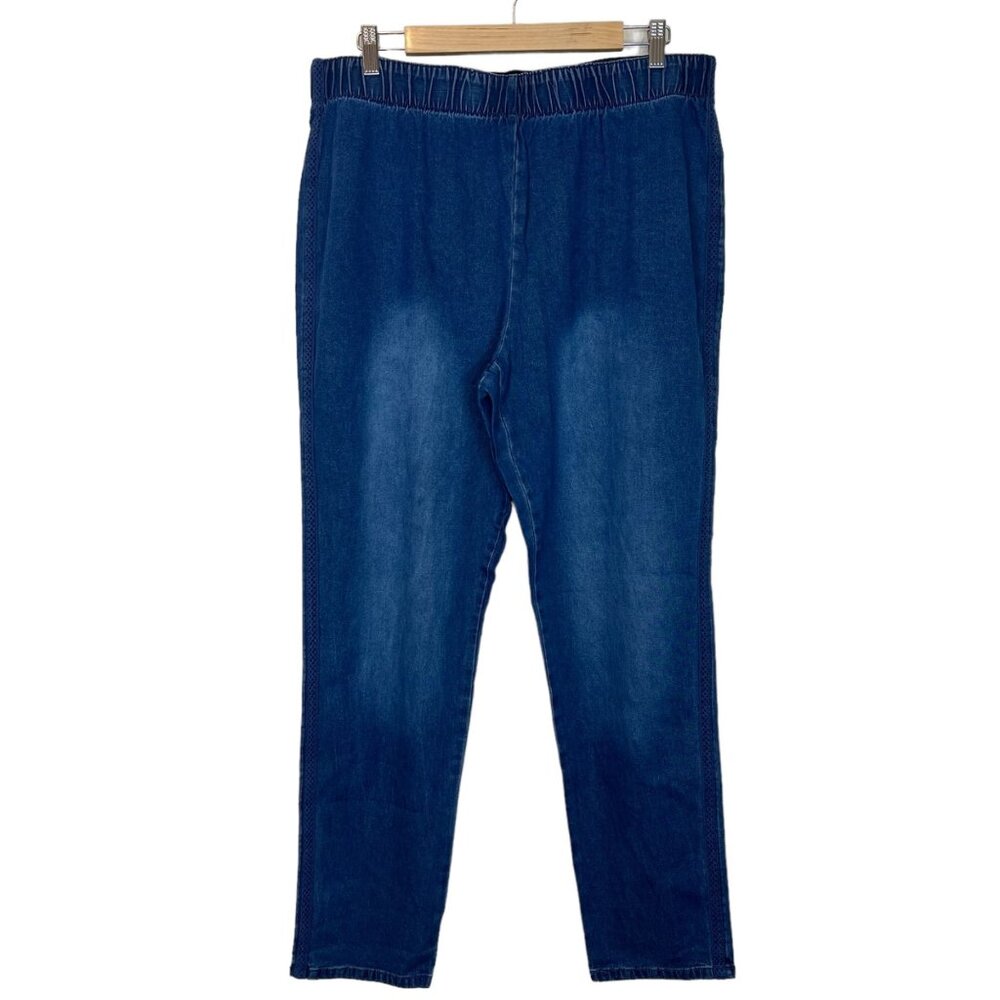 Metroblues Ankle Jeans XL Womens Blue High‎ Rise Pullon Size Extra Large